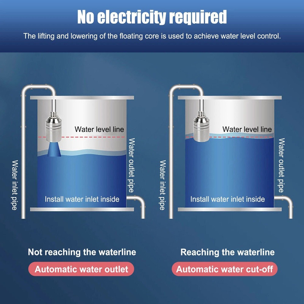 For Pool Water Tank Automatic Water Level Control Valve Float Valve Professional