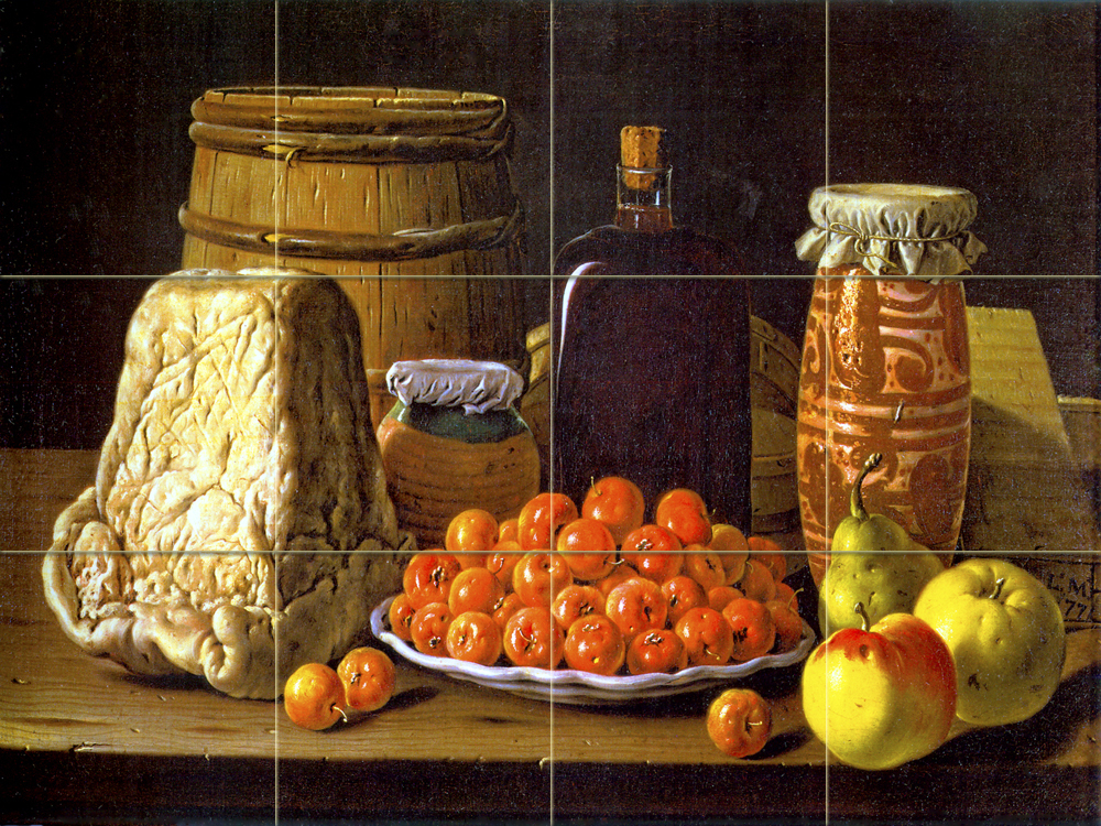 Art Luis Melendez Fruit Cheese Mural Ceramic Backsplash Bath Tile #334