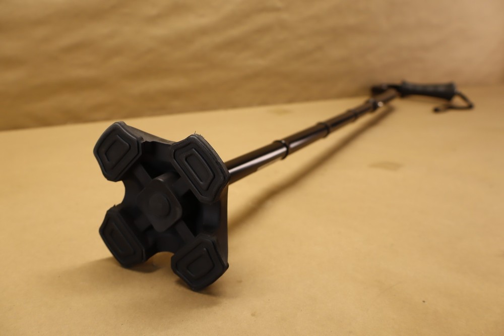 Medline 4U 4-Point Offset Folding Hybrid Canes, Black
