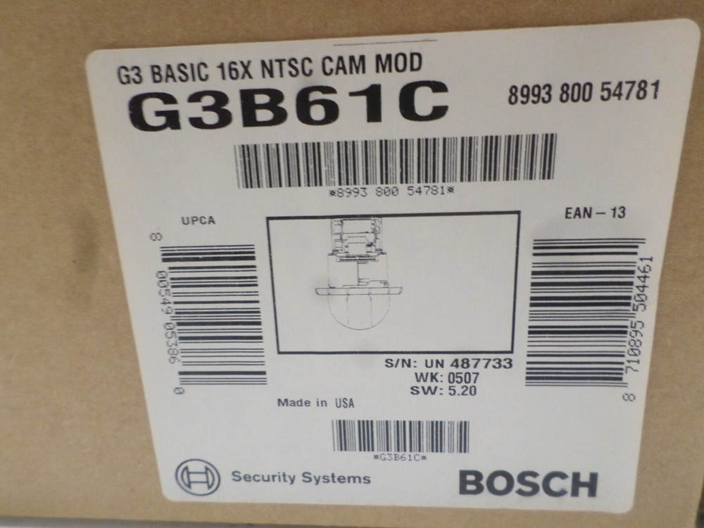 BOSCH Security System Basic Dome Camera G3 White PNP PIP KIT G3BPW60P