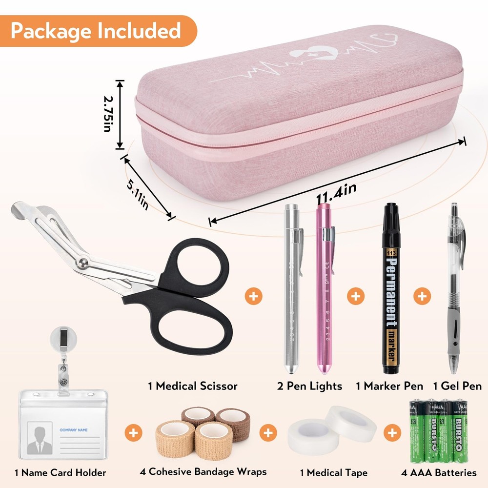 SMYV 17 pcs Stethoscope Case Kit, Nursing School Essentials Include Stethosco...
