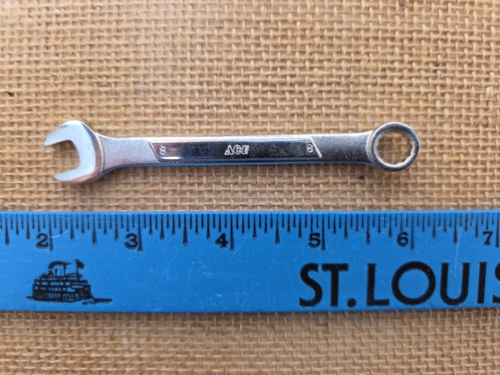 Ace Combination 8 mm Chrome Vanadium Wrench