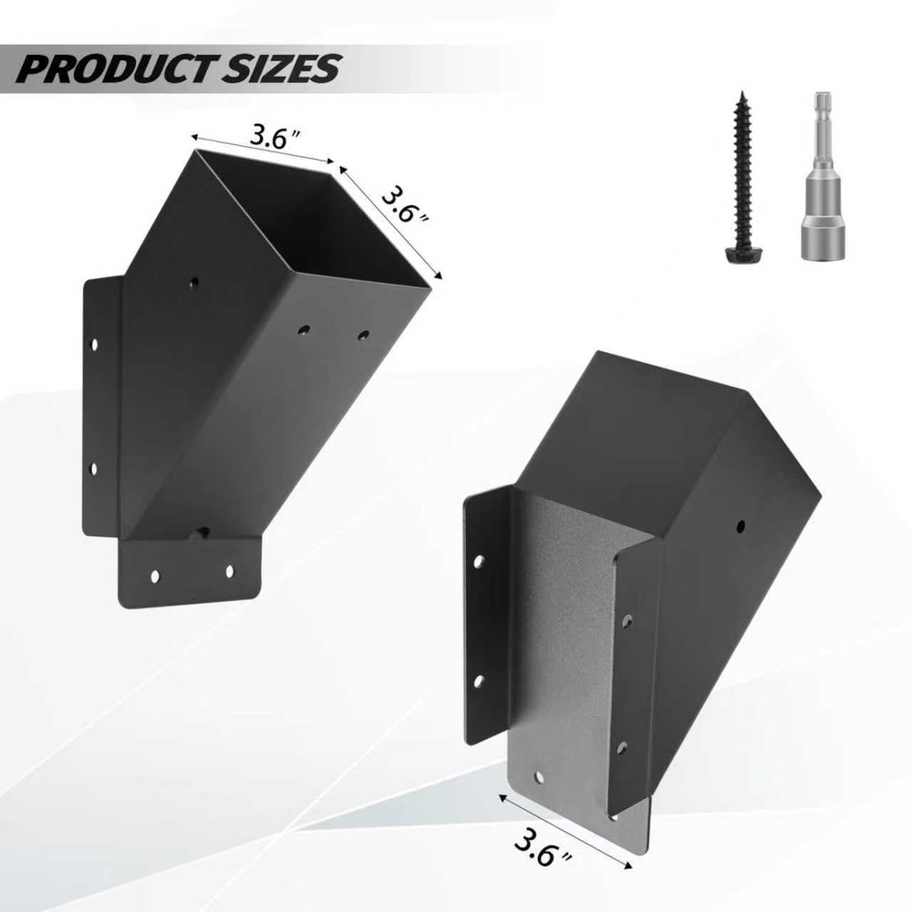 8 Pcs Pergola Angle Support Bracket,Reinforced 45-Degree Angle Bracket, for 4...