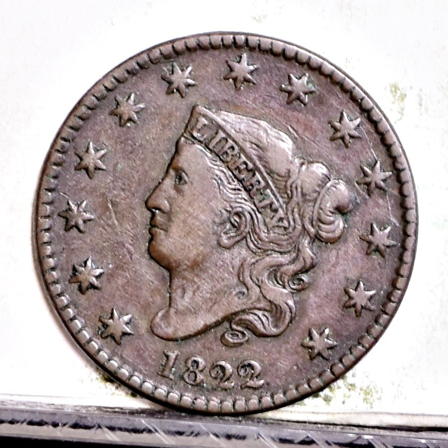 1822 Large Cent - VF Details, Surface Issues (56522-Z)