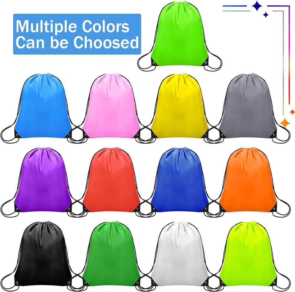 Drawstring Bags Bulk, Backpack Polyester String Bag Cinch White