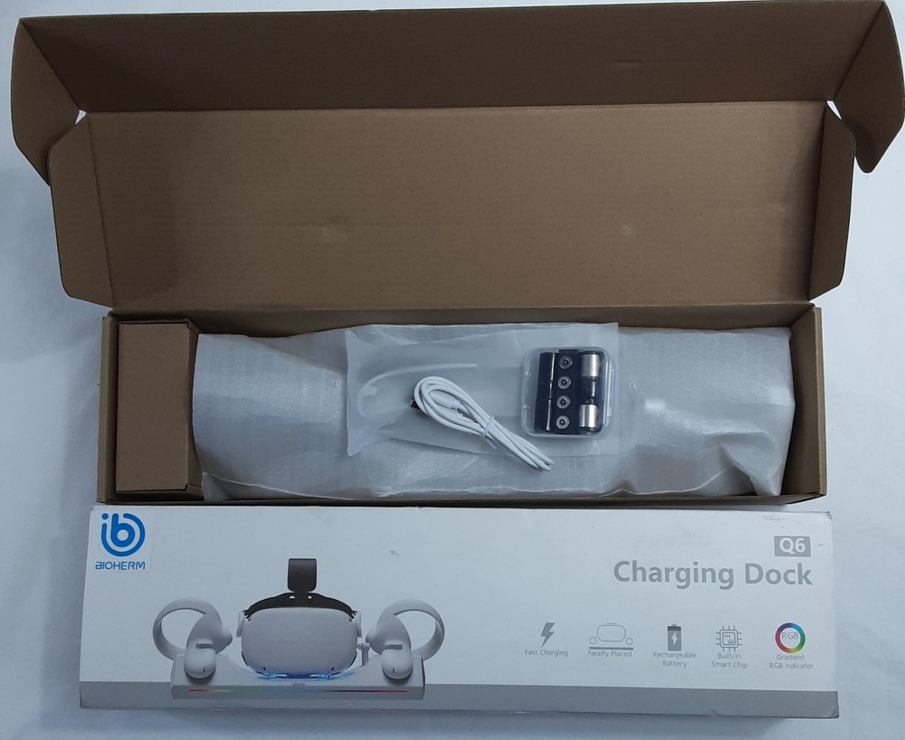 New, RGB AIOHERM Quest 2 VR Headset & Controller Charging Dock