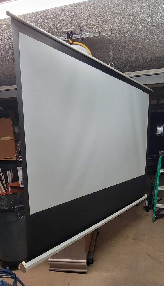 PANOVIEW Projection Screen Pull Down Manual White 91" Diagonal 87" Long