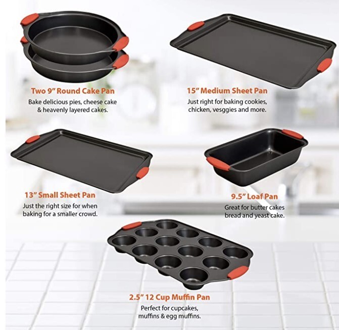 NEW PERLLI Nonstick Bakeware Set 10 Piece Bakeware set