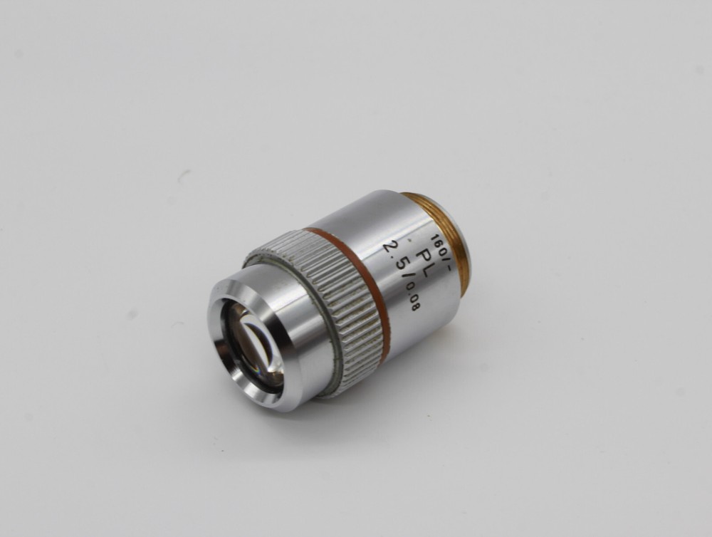 Leitz Microscope Obective PL 2.5 / 0.08 160 RMS thread #Ob5