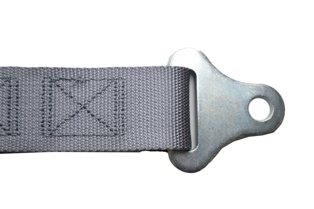 FOUR POINT SEAT BELT RACE HARNESS PULL UP LAP BELTS ROLL BAR MOUNT GREY