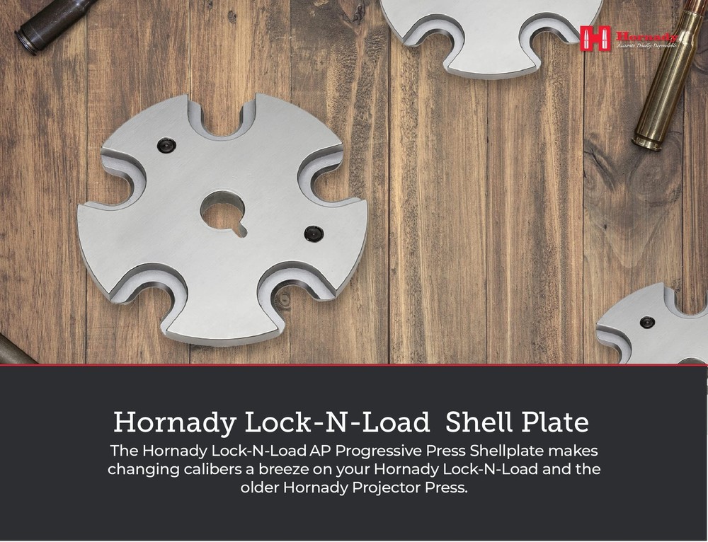 Hornady Lock N Load Shell Plate – for Reliable Caliber Changes on Your Lock-N...