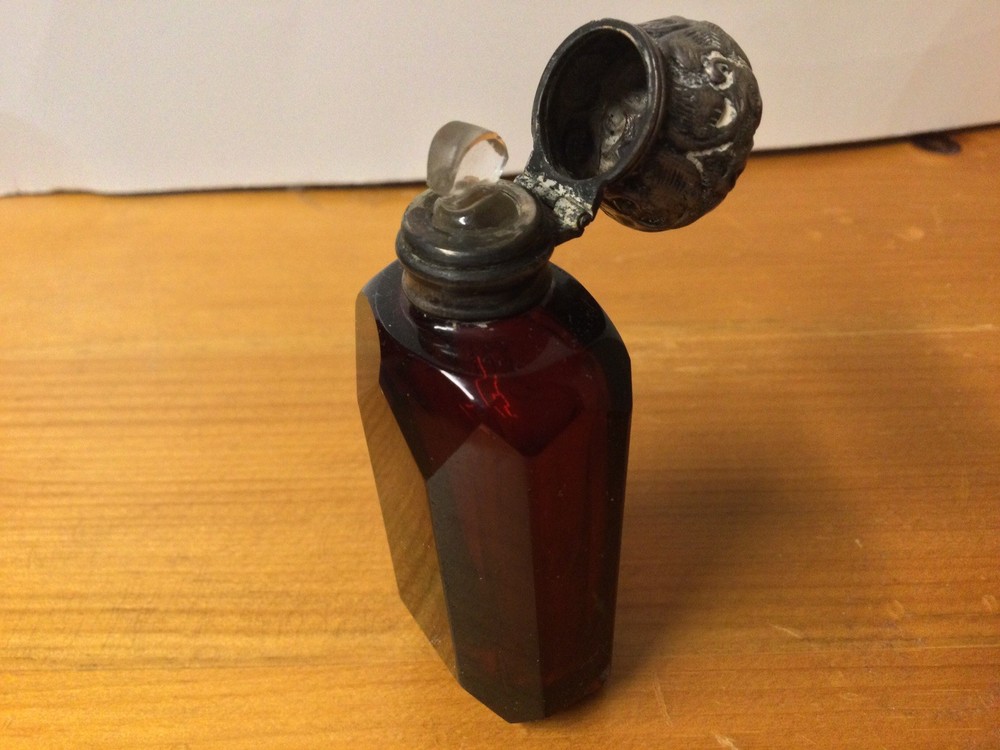 Ruby Red Stand Up Scent Bottle C1880s