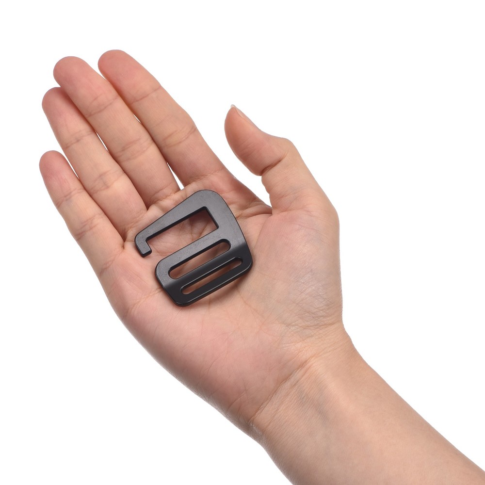 0.98" Webbing Release G Hook Buckle Adjuster for Backpack Strap 2Pcs Matte Black