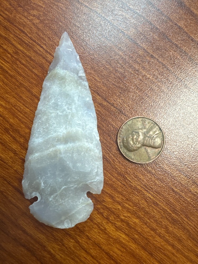 Banded Agate Arrowhead Replica 72mm – Stone Spear Point Display