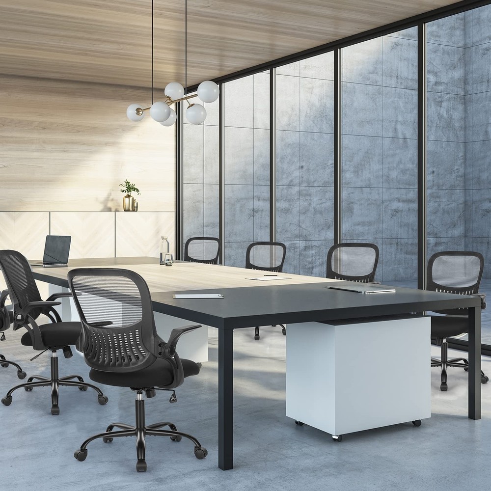 Office Computer Desk Chair, Ergonomic Mid-Back Mesh Rolling Work Swivel Task ...