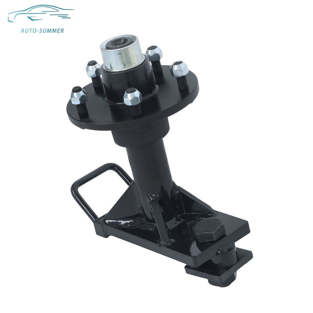 Pair of 5 × 5.5 Lug Shipping Container Wheels Bolt-On Spindle Kit with Handle