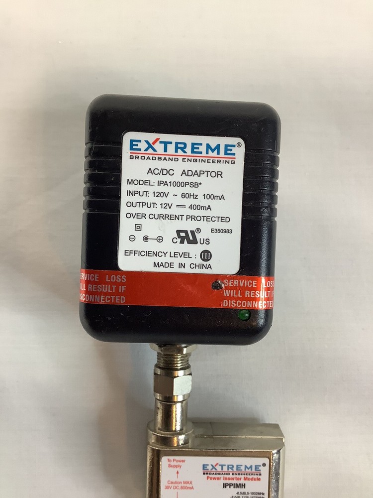 Extreme Broadband Infinity Premise AC/DC power Adaptor IPA1000PSB & Module IPPIM