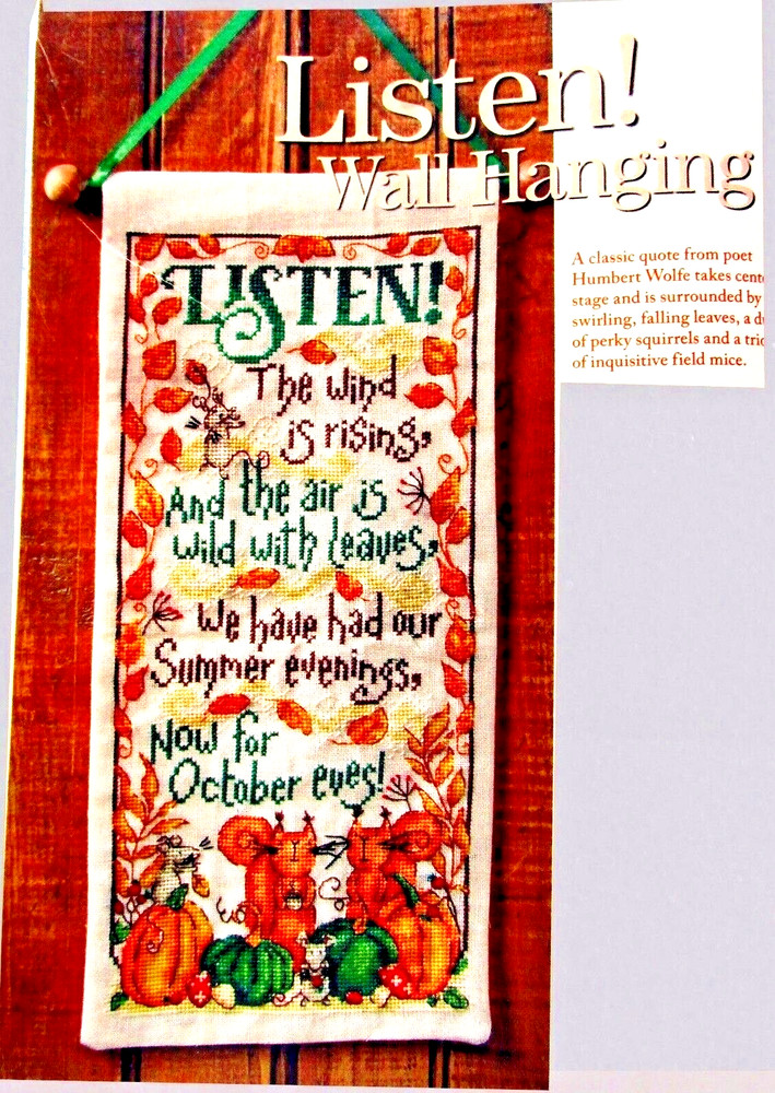 October Eves Poem Autumn Band Sampler CROSS STITCH PATTERNS