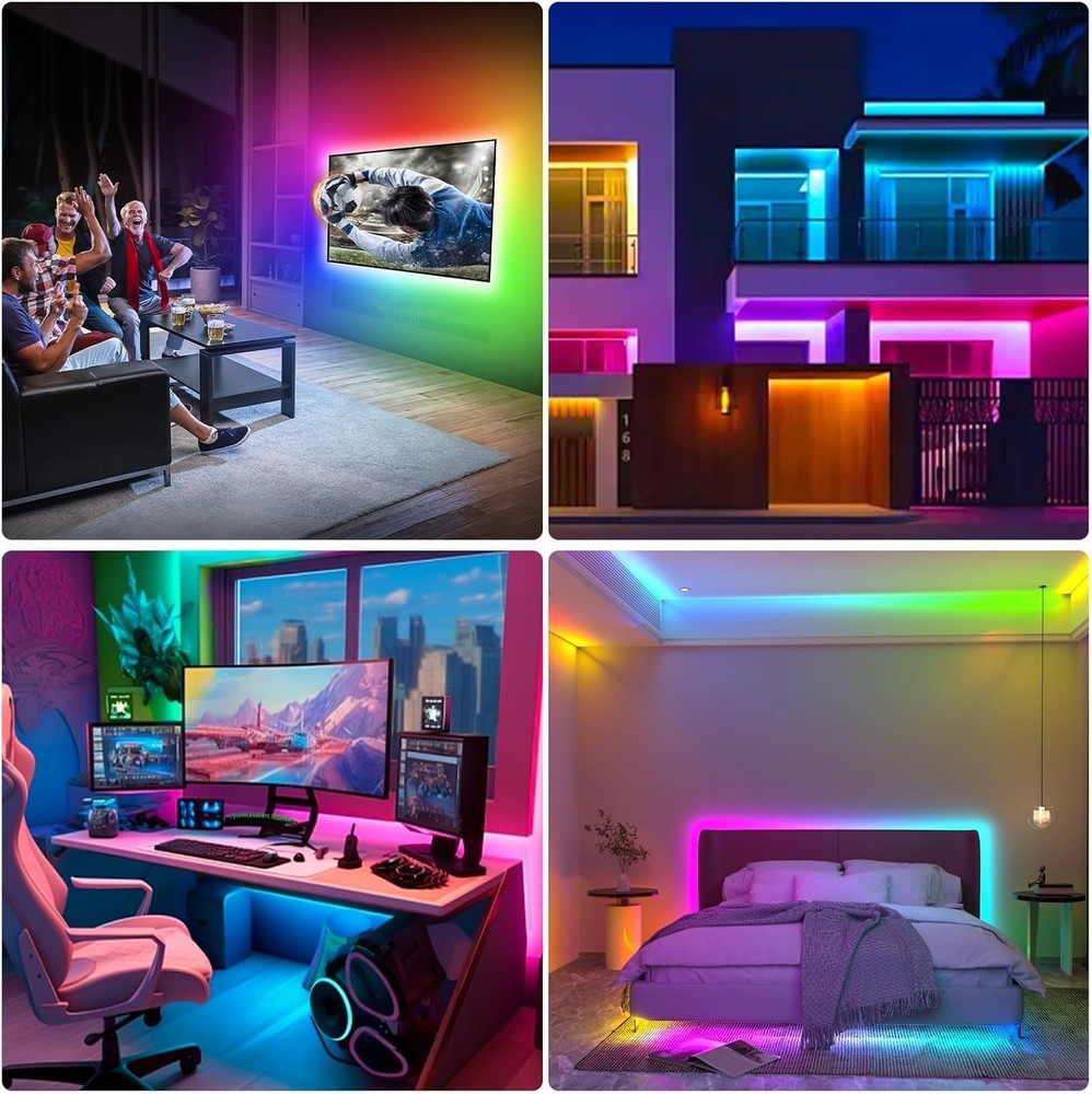 Dynamic 9.84ft LED Backlight for TVs - App Controlled Color Changing Experience