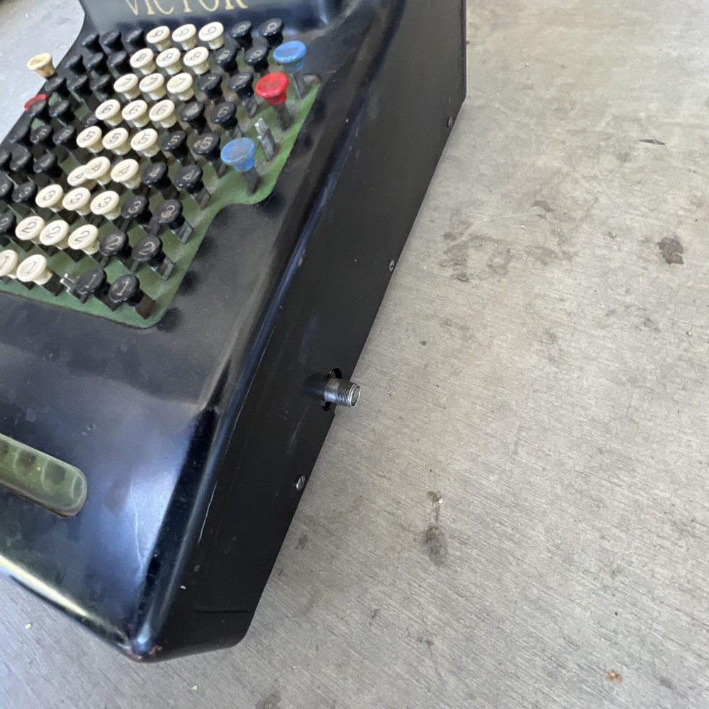 Antique Original Victor Adding Machine 18”x 10” Heavy