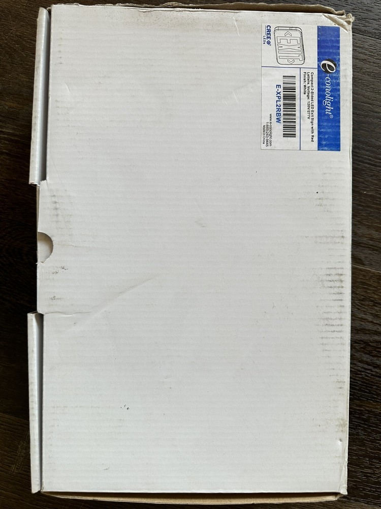 3 Pack RED LED Exit Signs Emergency Light CREE LED E-Conolight