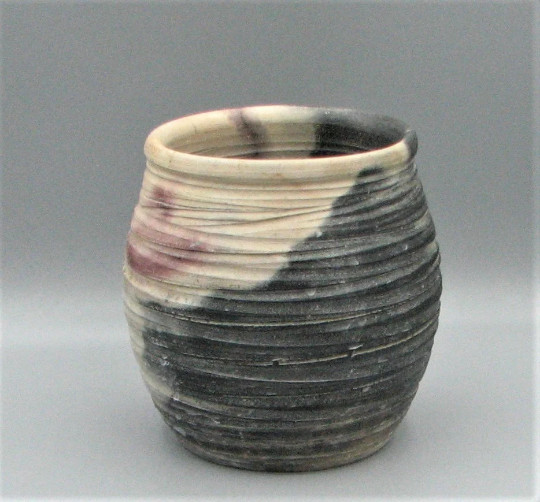 Swirled Pit Fired Decorative Ceramic Pot  #2132 Free Shipping