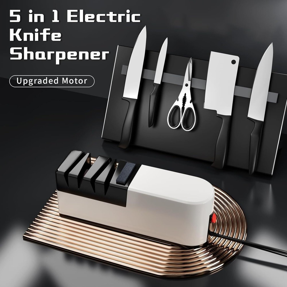 5 in 1 USB Electric Knife Sharpener Tool Machine Drill Knives Scissors Grinder