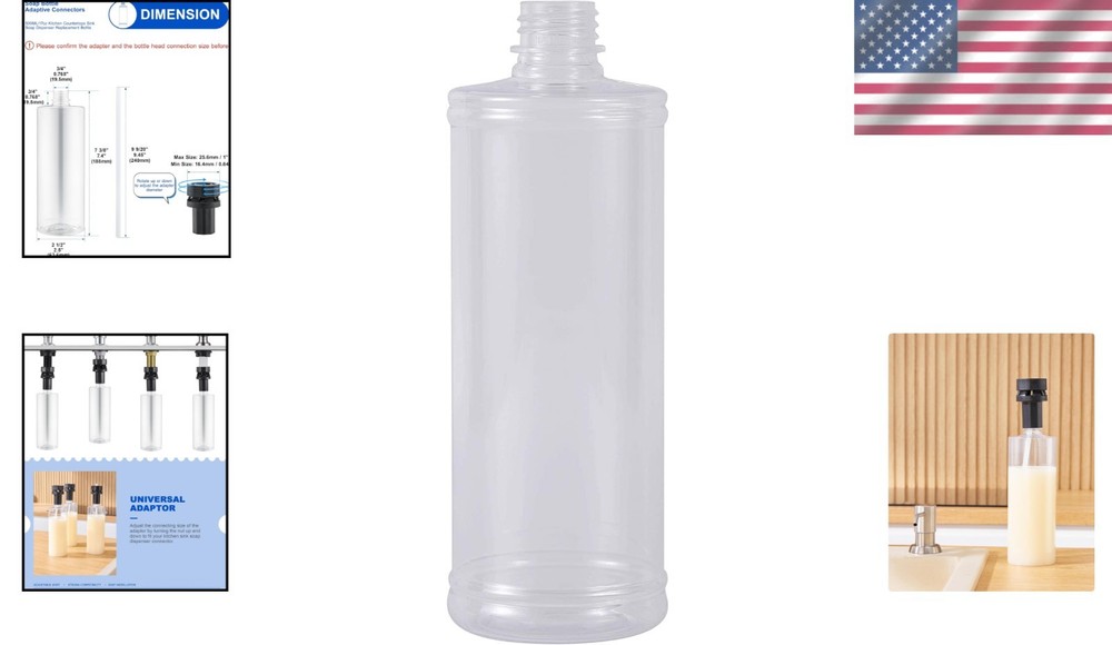 Durable 500ML Plastic Soap Dispenser - Ideal Replacement for Your Kitchen