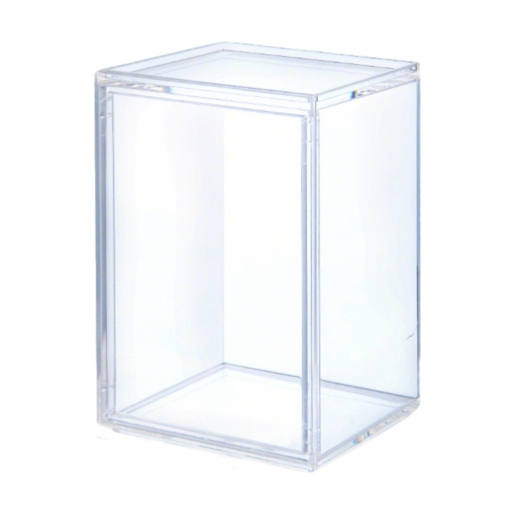 Clear Display Case Showcase with Lid Stackable Home Storage Doll Display Stand