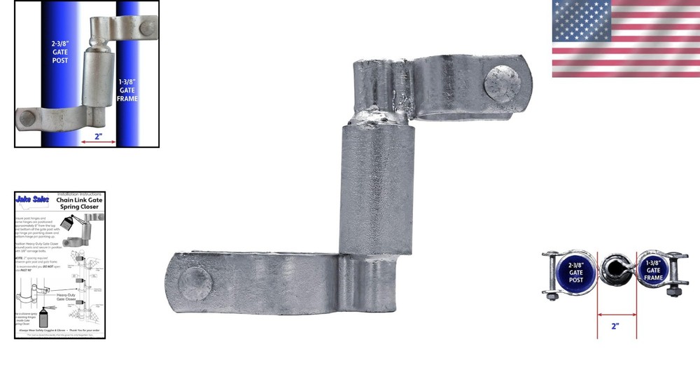Reliable SwingSpring Self-Closing Gate Closer for 1-3/8" Frames & 2-3/8" Posts