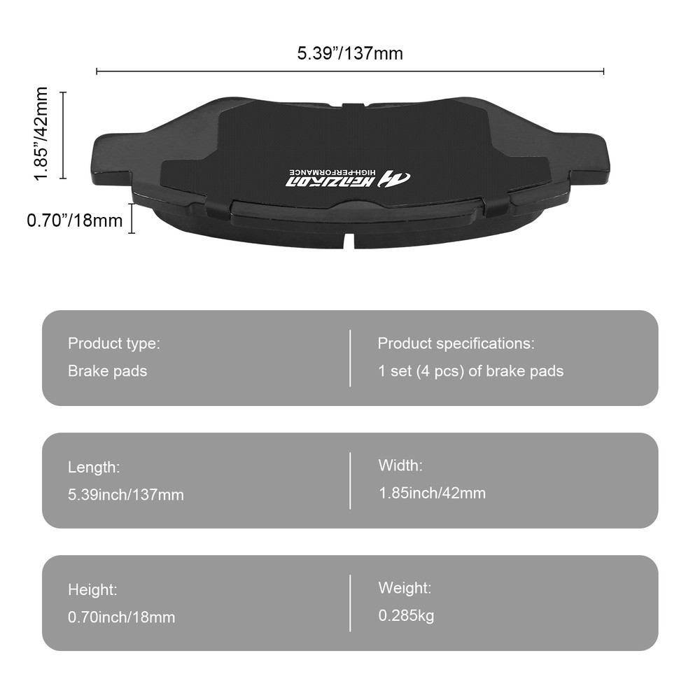 For 2008 - 2014 Cadillac CTS Front & Rear Ceramic Brake Pads