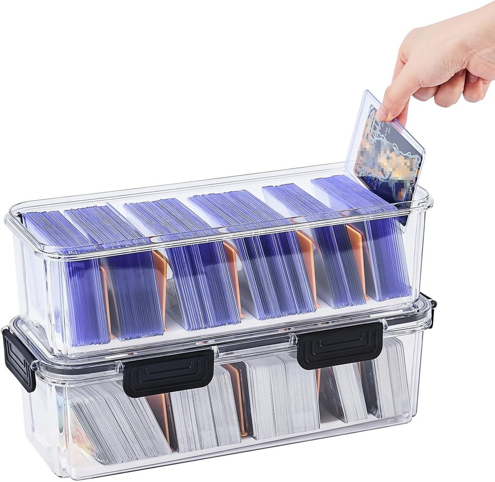 Secure Toploader Storage Box with Dividers