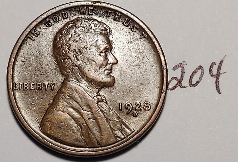 1928-D Lincoln Wheat Cent #204