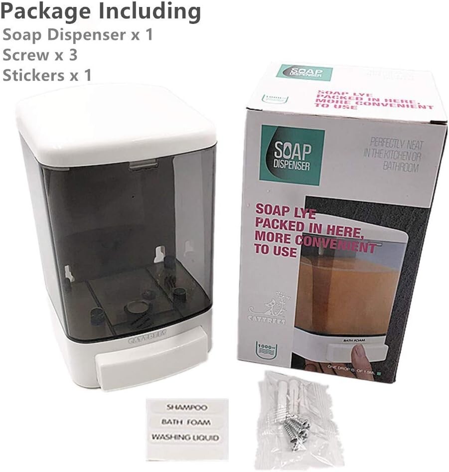 Versatile 1L Soap Dispenser - Durable Wall-Mounted Solution for Any Environment