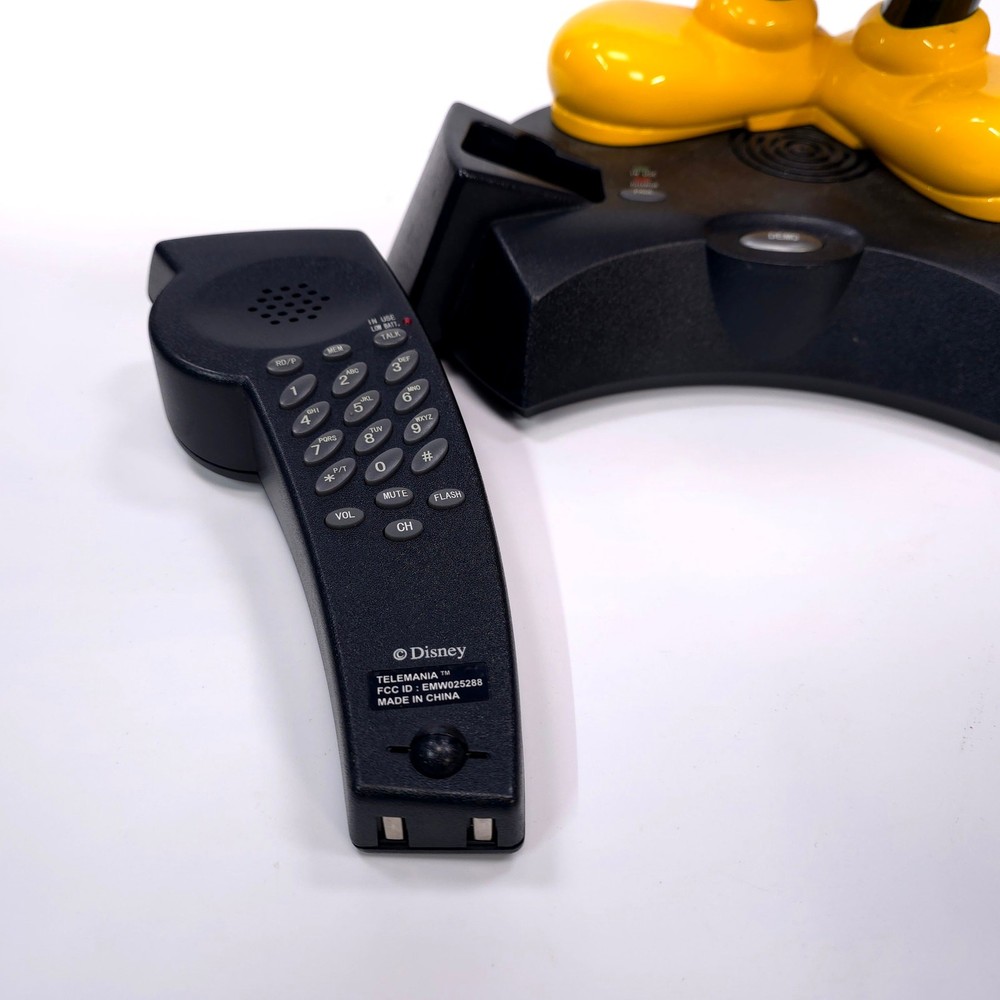 Vintage Mickey Mouse Animated Talking Cordless Phone Untested No Cord