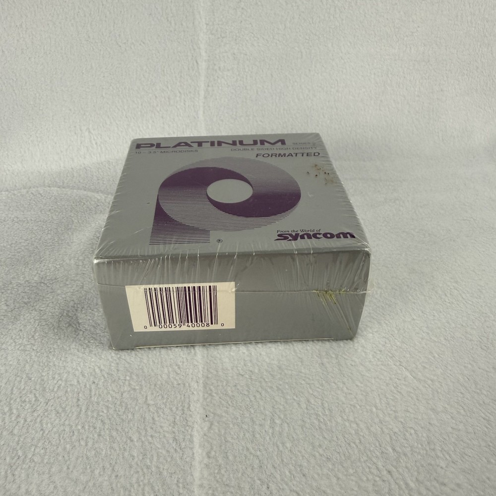 Syncom Platinum Microdisks, Double Sided, 3.5", 10 Pack, Sealed