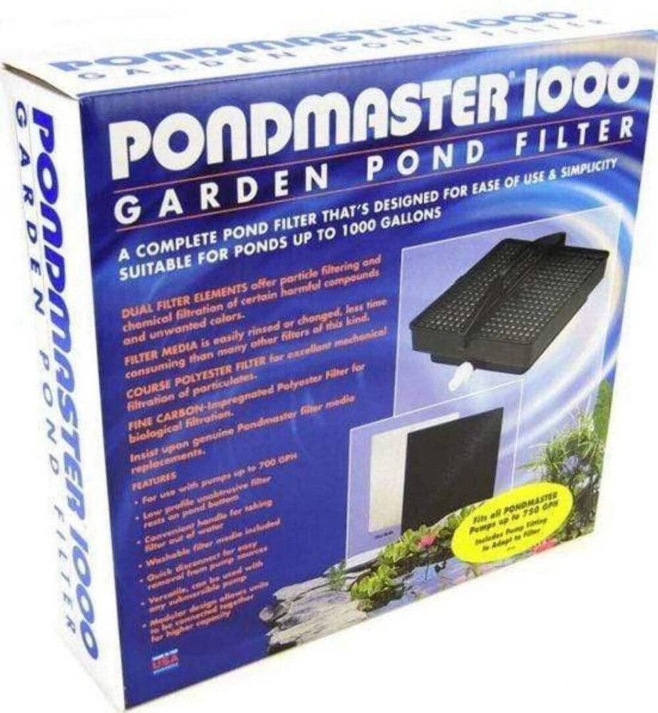 Pondmaster PM 1000 Small to Medium Garden Pond Filter w/ Locking Handle - 02211