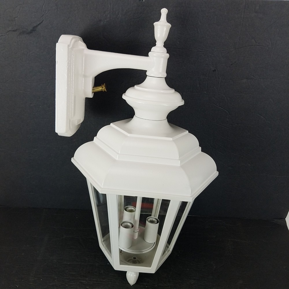 Melissa 3 Light Outdoor Lantern Wall Mount Aluminum White