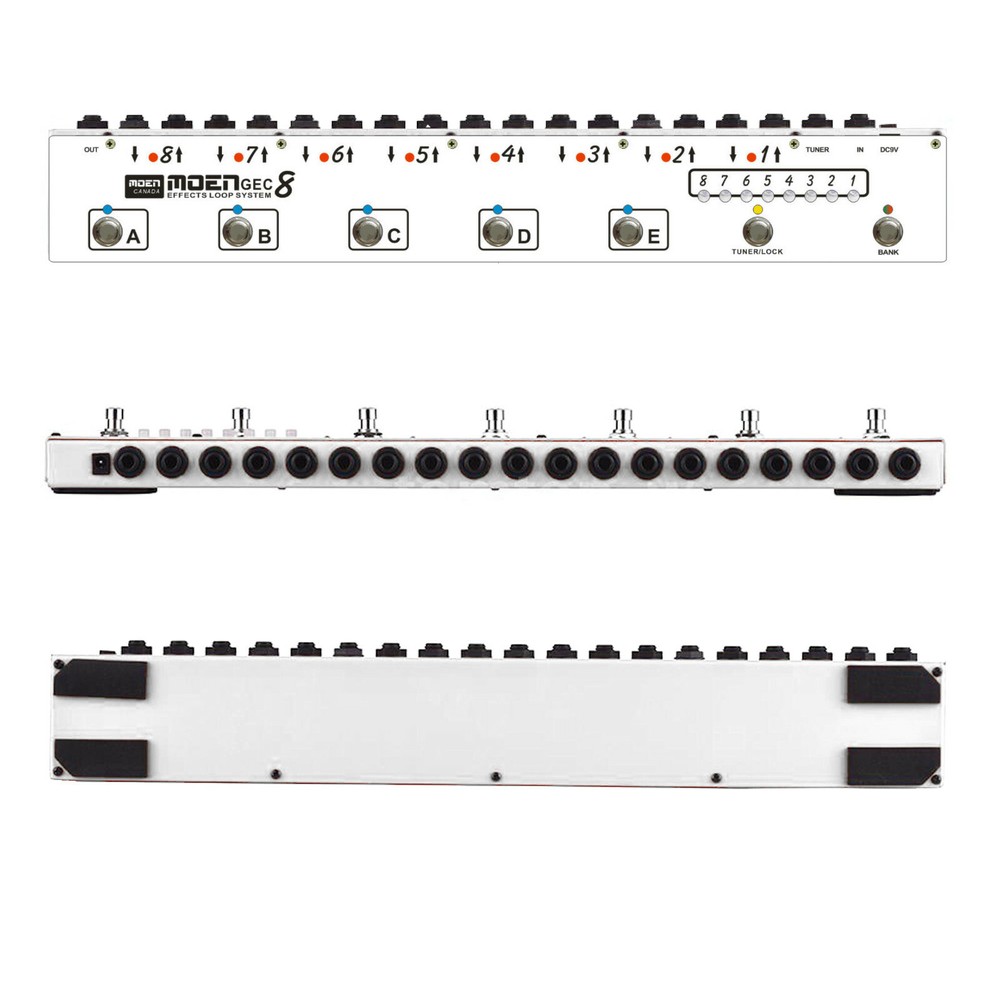 MOEN GEC8 W Guitar Effect Pedal Commander Effects Loop System 8 Loops 10 Presets