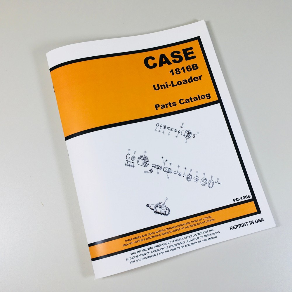 J I Case 1816B Uni Loader Parts Manual Catalog Skid Steer Assembly Exploded View