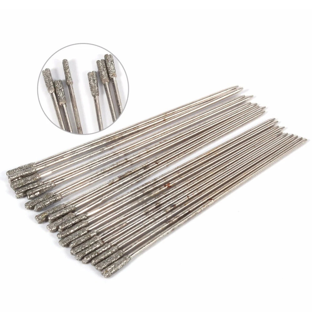 Diamond Lapidary Drill Bits Solid Needle Jewelry Jade Drill Hole Tools 1- 2.2mm