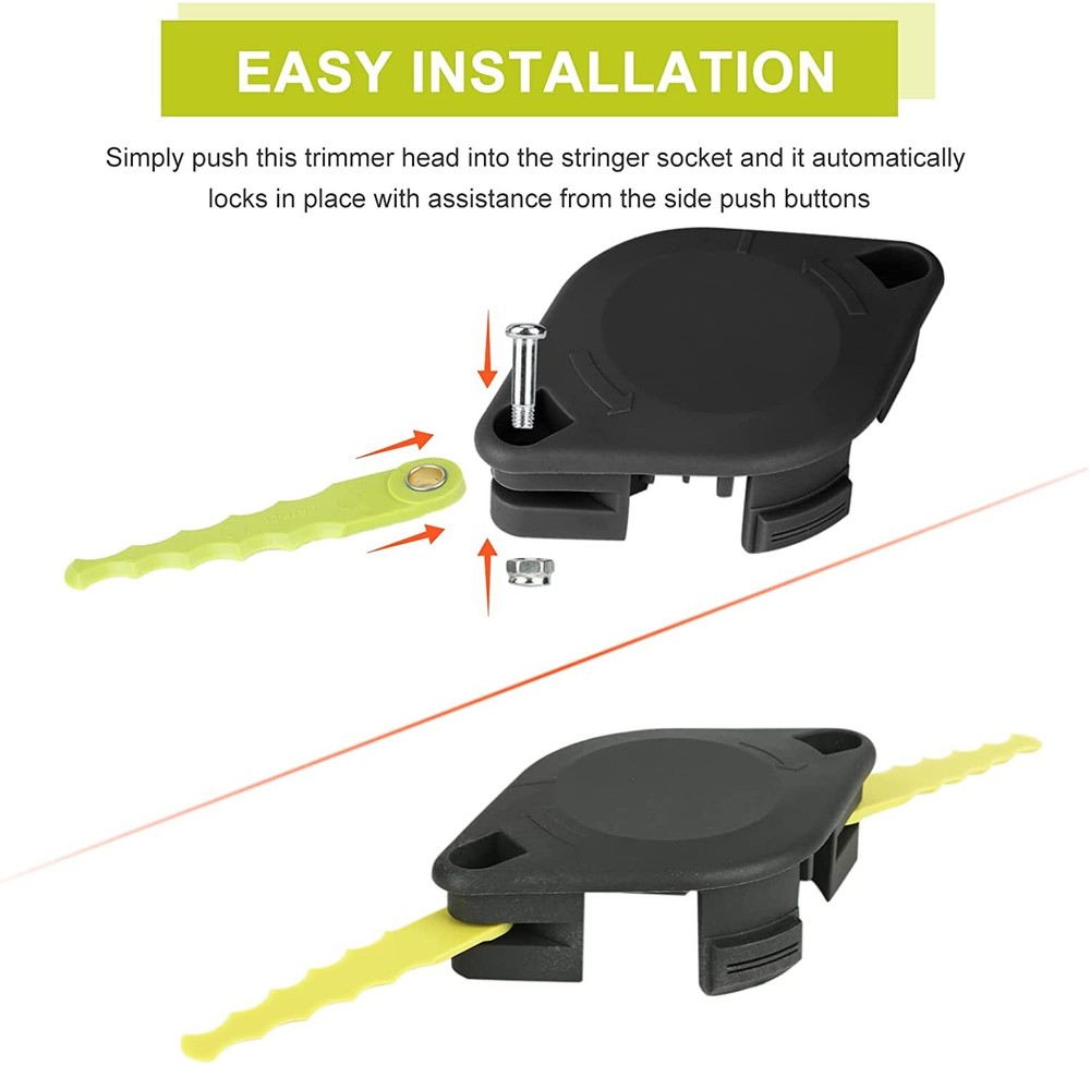 For Ryobi ACFHRL2-Polycarbonate Bladed Trimmer Head 18-Volt, 24-Volt Strimmers.
