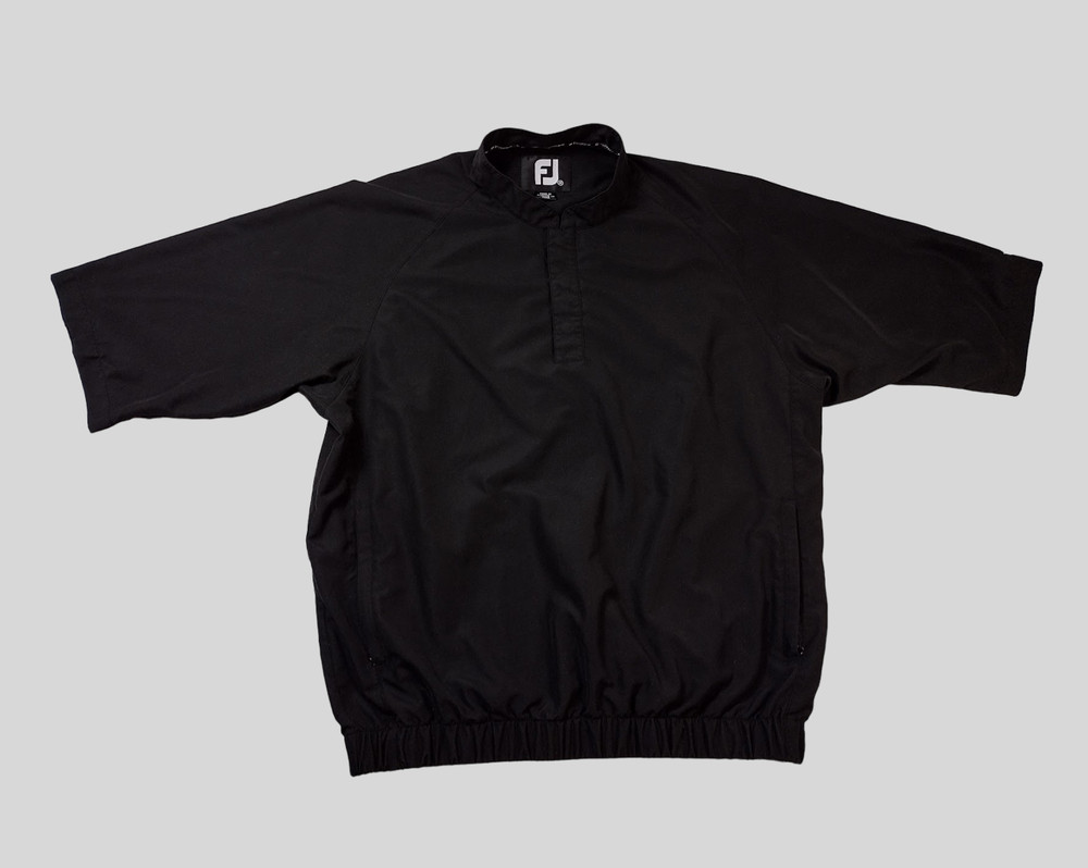 FootJoy Golf Pullover Windbreaker 1/4 Zip - GenFlex - Jacket Men Medium Black