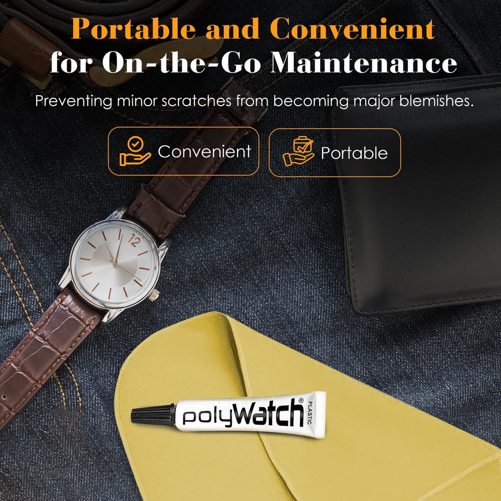 Rosenthal PolyWatch Plastic Watch Scratch Remover Polish with Microfiber Clot...