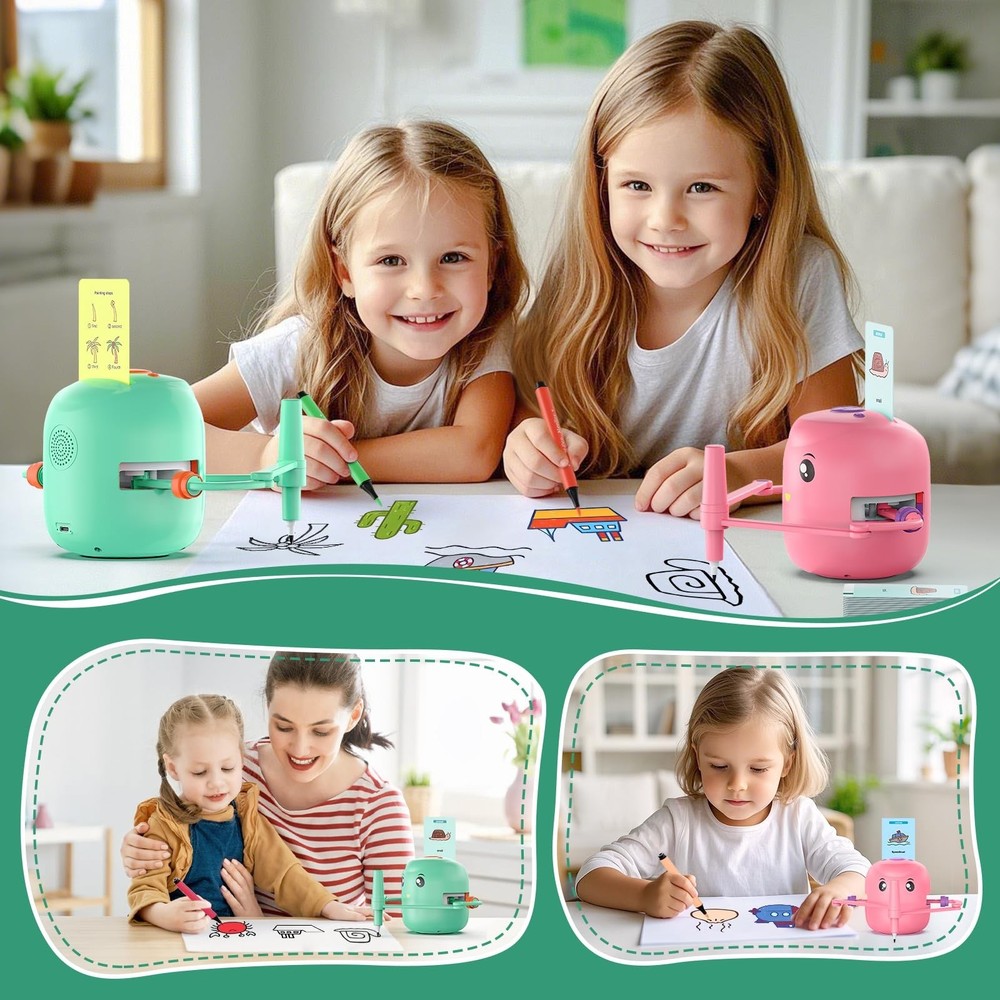 Interactive Educational Drawing Robot for Kids - Montessori Learning Toy with...