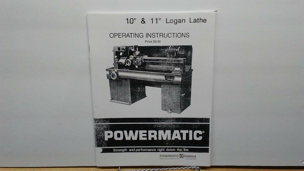 Powermatic 10” & 11” Lathe Operating Instructions Manual