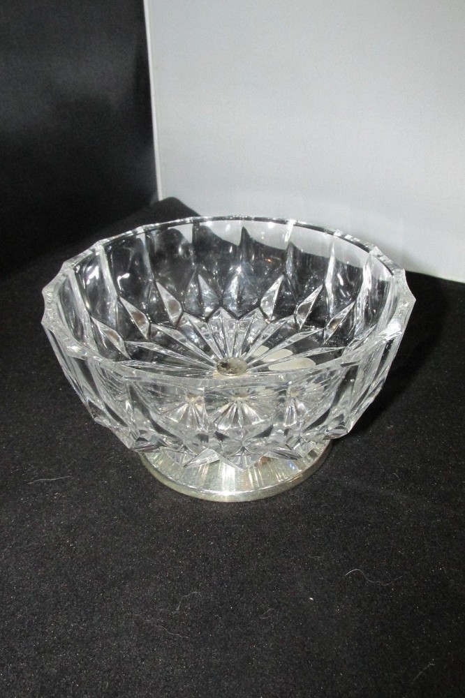 VINTAGE SILVER & GLASS CANDY DISH FROM WALLACE SILVER