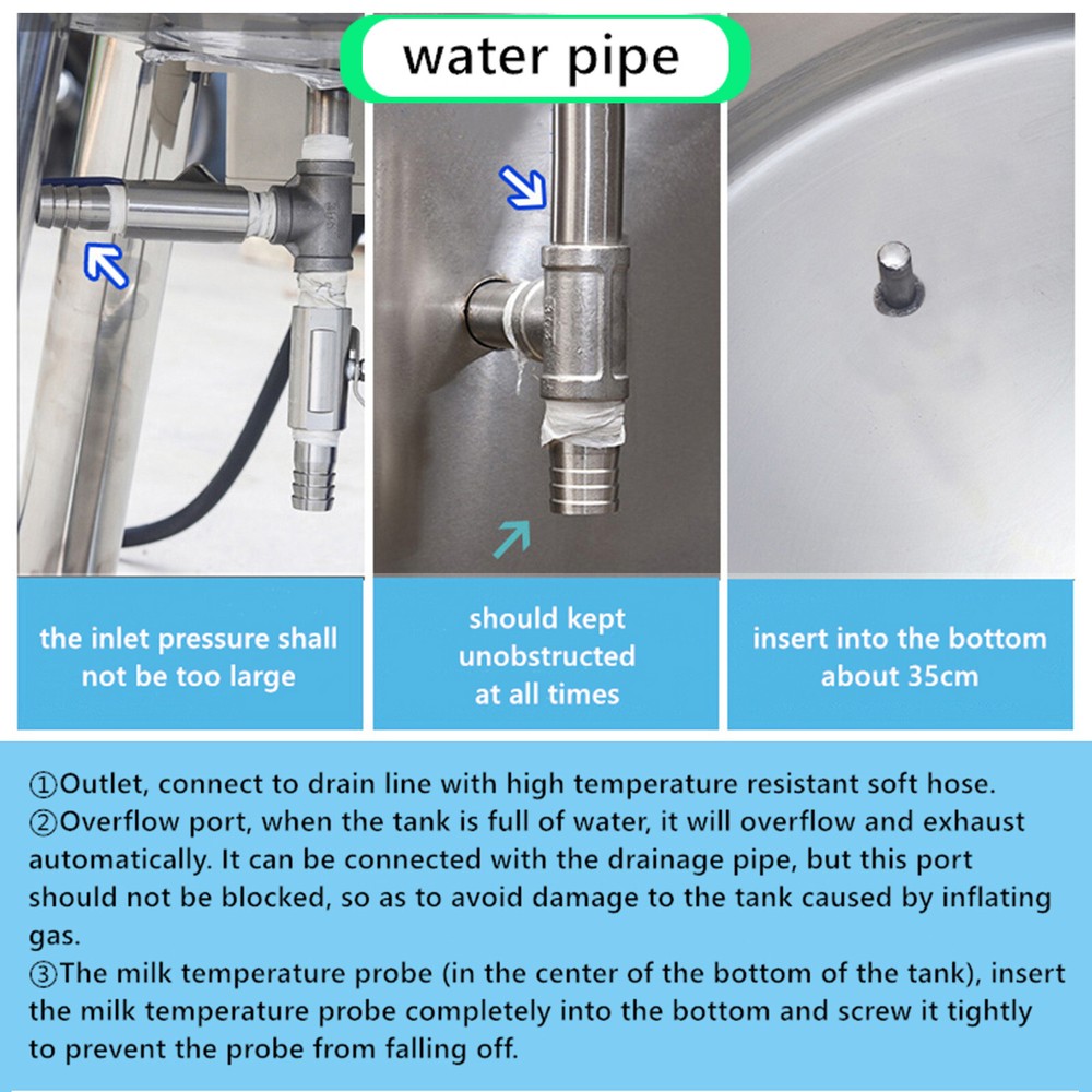 Kolice 200L Pasteurization Machine with Cooling Milk Coffee Juice Pasteurizer