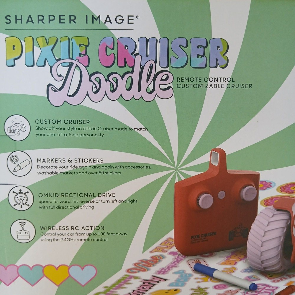 Sharper Image Pixie Cruiser Doodle RC Car Customizable 13pc Set