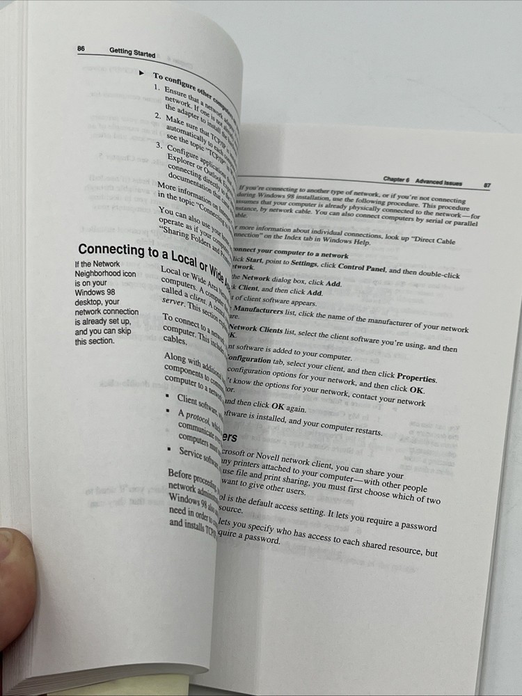 Vintage Microsoft Windows 98 Getting Started PC Book Manual Booklet For Micronpc